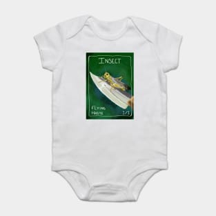 Insect Locust Token, Oh God He's Got A Knife! Baby Bodysuit